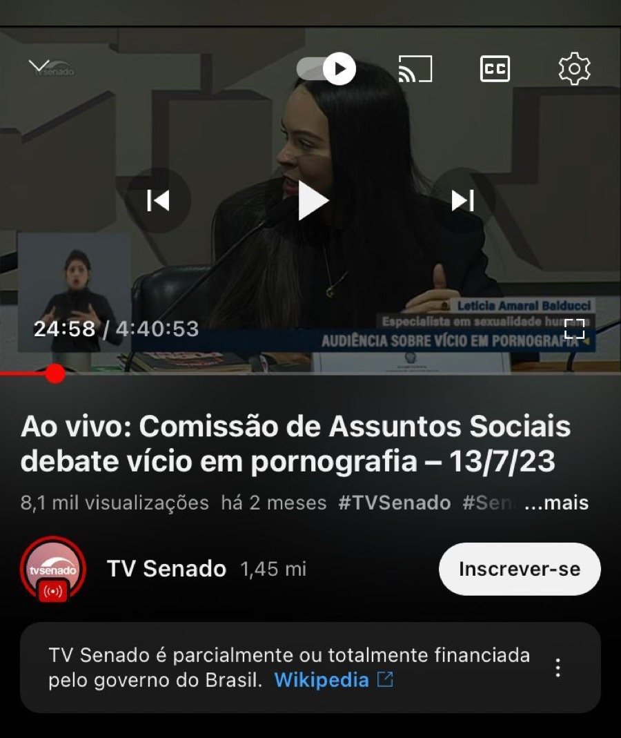 Letícia Balducci em audiência pública no Senado Federal